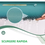 Cos pentru Scurgere Chiuveta de Bucatarie, Flippy, Plastic, Telescopic, 36x20x5 cm, Verde - imagine 3