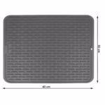 Covoras din Silicon pentru Scurgere Vase, Flippy, Uz Casnic, Rezistent la Temperaturi Ridicate, Izolator, 43x32.5 cm, Negru - imagine 7