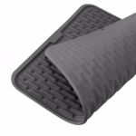 Covoras din Silicon pentru Scurgere Vase, Flippy, Uz Casnic, Rezistent la Temperaturi Ridicate, Izolator, 43x32.5 cm, Negru - imagine 8