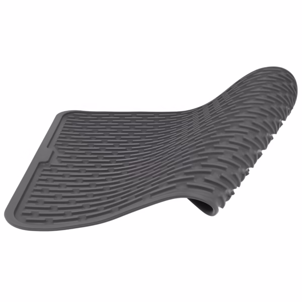 Covoras din Silicon pentru Scurgere Vase, Flippy, Uz Casnic, Rezistent la Temperaturi Ridicate, Izolator, 43x32.5 cm, Negru - imagine 10
