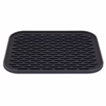 Covoras din Silicon pentru Scurgere Vase, Flippy, Uz Casnic, Rezistent la Temperaturi Ridicate, Izolator, 30x24 cm, Negru - imagine 10