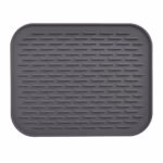 Covoras din Silicon pentru Scurgere Vase, Flippy, Uz Casnic, Rezistent la Temperaturi Ridicate, Izolator, 30x24 cm, Negru