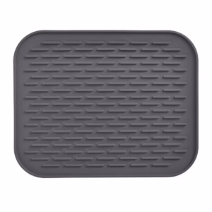 Covoras din Silicon pentru Scurgere Vase, Flippy, Uz Casnic, Rezistent la Temperaturi Ridicate, Izolator, 30x24 cm, Negru