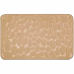 Covoras pentru Baie Antiderapant, Flippy, Uscare Rapida, Model 3D Piatra, 40x60 cm, Bej