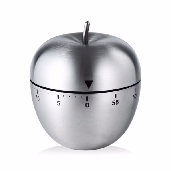 Cronometru de Bucatarie, Flippy, Mecanic, Forma de Mar, din Otel Inoxidabil, 60 min Timer, 7.5 x 6.2 cm, Argintiu - imagine 5