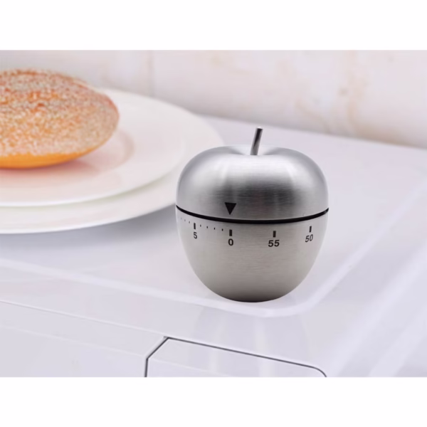 Cronometru de Bucatarie, Flippy, Mecanic, Forma de Mar, din Otel Inoxidabil, 60 min Timer, 7.5 x 6.2 cm, Argintiu - imagine 4