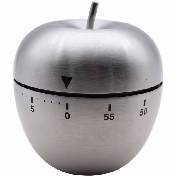 Cronometru de Bucatarie, Flippy, Mecanic, Forma de Mar, din Otel Inoxidabil, 60 min Timer, 7.5 x 6.2 cm, Argintiu - imagine 1