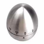 Cronometru de Bucatarie, Flippy, Mecanic, Forma de Ou, din Otel Inoxidabil, 60 min Timer, 8 x 6 cm, Argintiu - imagine 4
