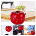 Cronometru mecanic de bucatarie Flippy, forma de rosie, 60 de minute, 6.3 x 4.5 cm, material ABS, rosu - imagine 6