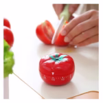 Cronometru mecanic de bucatarie Flippy, forma de rosie, 60 de minute, 6.3 x 4.5 cm, material ABS, rosu - imagine 7