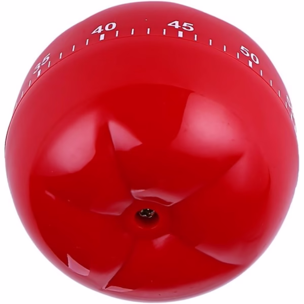 Cronometru mecanic de bucatarie Flippy, forma de rosie, 60 de minute, 6.3 x 4.5 cm, material ABS, rosu - imagine 9