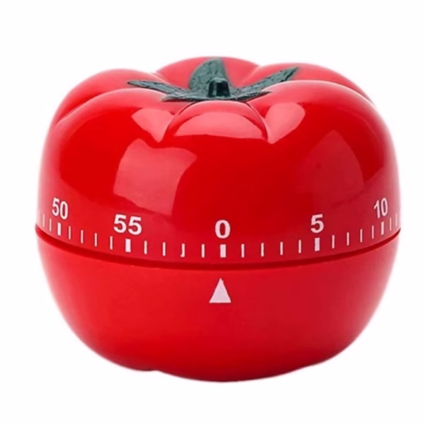Cronometru mecanic de bucatarie Flippy, forma de rosie, 60 de minute, 6.3 x 4.5 cm, material ABS, rosu - imagine 1