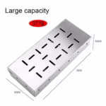 Cutie de afumator pentru gratar Flippy, Inox, 9.6x4.4x22.2 cm, Argintiu - imagine 5