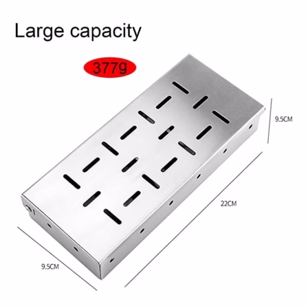Cutie de afumator pentru gratar Flippy, Inox, 9.6x4.4x22.2 cm, Argintiu - imagine 5