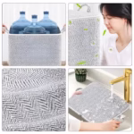 Cutie de Depozitare cu Fermoar, Flippy, Pliabila, Maner Ranforsat, Fermoar Rezistent, pentru Haine, Paturi, Plapumi, Perne, Lenjerii de Pat, Jucarii, 61x50x71 cm, 210 Litri, Gri - imagine 4