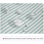 Cutie de Depozitare cu Fermoar, Flippy, Pliabila, Maner Ranforsat, Fermoar Rezistent, pentru Haine, Paturi, Plapume, Perne, Lenjerii de Pat, Jucarii, 50x40x50 cm, 100 Litri, in Dungi, Verde - imagine 5