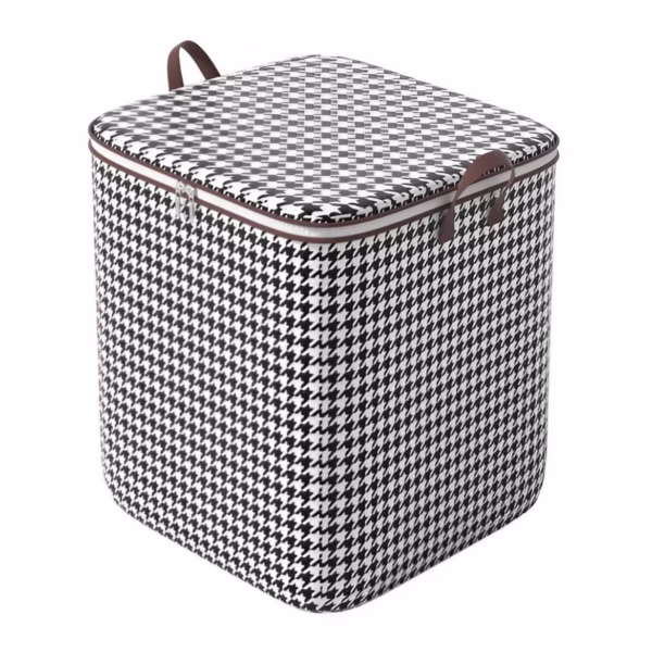 cutie-de-depozitare-cu-fermoar-flippy-pliabila-maner-ranforsat-fermoar-rezistent-pentru-haine-paturi-main-67924d7341ab3 Cutie de Depozitare cu Fermoar, Flippy, Pliabila, Maner Ranforsat, Fermoar Rezistent, pentru Haine, Paturi, Plapumi, Perne, Lenjerii de Pat, Jucarii, 56x45x56 cm, 140 Litri, in Carouri, Alb-Negru - imagine 1