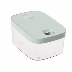 Cutie de Depozitare Flippy, de Uz Casnic, Rezistentă la Insecte și la Umiditate, Rezervor Sigilat pentru Depozitare Alimentară, Capacitate 10 kg, 37x26x19.5 cm, Verde