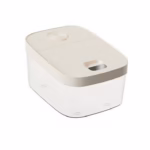 Cutie de Depozitare Flippy, de Uz Casnic, Rezistentă la Insecte și la Umiditate, Rezervor Sigilat pentru Depozitare Alimentară, Capacitate 10 kg, 37x26x19.5 cm, Alb