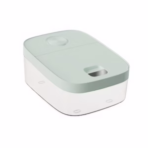 Cutie de Depozitare Flippy, de Uz Casnic, Rezistentă la Insecte și la Umiditate, Rezervor Sigilat pentru Depozitare Alimentară, Capacitate 6 kg, 37 x 26 x 14.5cm, Verde