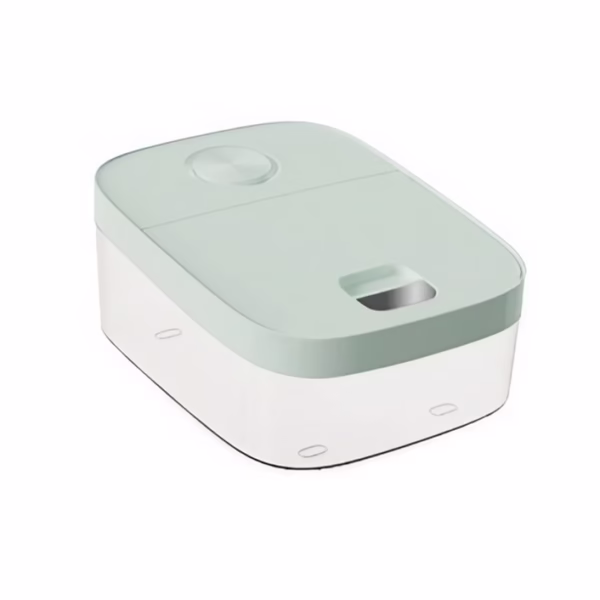 Cutie de Depozitare Flippy, de Uz Casnic, Rezistentă la Insecte și la Umiditate, Rezervor Sigilat pentru Depozitare Alimentară, Capacitate 6 kg, 37 x 26 x 14.5cm, Verde - imagine 1