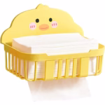 Cutie de Depozitare, Flippy, din Plastic, Montare pe Perete, Model Ratusca, 13x19x12 cm, Galben - imagine 4