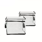 Cutie de Depozitare, Flippy, din PVC + Textil, Rezistenta la Apa, Geanta pentru Carti, 32x24x25 cm, Transparent-Negru - imagine 5