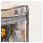 Cutie de Depozitare, Flippy, din PVC + Textil, Rezistenta la Apa, Geanta pentru Carti, 32x24x25 cm, Transparent-Alb - imagine 5