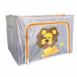Cutie de Depozitare, Flippy, pentru Camera Copiilor, 66L, din PVC, Model Leu, 50 x 40 x 33 cm, Transparent