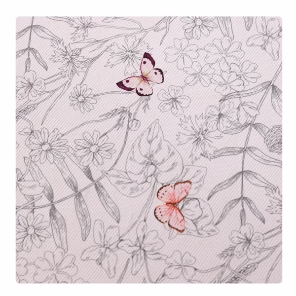 Cutie Depozitare, Flippy, 66L, din Material Textil, 50 x 40 x 33 cm, pentru Haine si Lenjerii, Model Fluturasi, Bej - imagine 3
