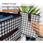 Cutie De Depozitare, Flippy, Pentru Haine, Lenjerie, Sosete Si Sutiene, Material Textil, 7 Compartimente, 44x30x20 cm, Culoare Alb-Negru - imagine 2