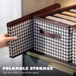 Cutie De Depozitare, Flippy, Pentru Haine, Lenjerie, Sosete Si Sutiene, Material Textil, 9 Compartimente, 44x30x20 cm, Culoare Alb-Negru - imagine 2
