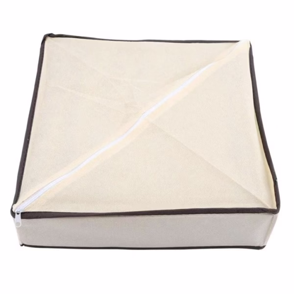 Cutie De Depozitare, Flippy, Pentru Lenjerie, Sosete Si Sutiene, Material Textil, 7 Compartimente, 32 x 32 x 10 cm, Culoare Bej - imagine 4