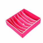 Cutie De Depozitare, Flippy, Pentru Lenjerie, Sosete Si Sutiene, Material Textil, 7 Compartimente, 32 x 32 x 10 cm, Culoare Roz - imagine 3