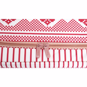 Cutie de Depozitare Pliabila, Flippy,100 L din Bumbac si In, 60X42X40 cm, Fereastra Frontala, 2 Usi de Acces cu Fermoar Bidirectional, Cadru Metalic, Suport Baza Stabil din Plastic, Motiv Traditional Model 1