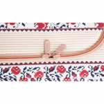 Cutie de Depozitare Pliabila, Flippy, 66 L din Bumbac si In, 52 x 42 x 39 cm, Fereastra Frontala, 2 Usi de Acces cu Fermoar Bidirectional, Cadru Metalic, Suport Baza Stabil din Plastic, Motiv Traditional Model 7 - imagine 7