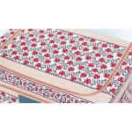 Cutie de Depozitare Pliabila, Flippy, 66 L din Bumbac si In, 52 x 42 x 39 cm, Fereastra Frontala, 2 Usi de Acces cu Fermoar Bidirectional, Cadru Metalic, Suport Baza Stabil din Plastic, Motiv Traditional Model 7 - imagine 9