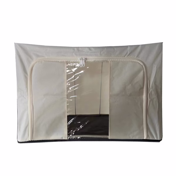 cutie-de-depozitare-pliabila-flippy-cadru-metalic-cu-fermoar-100-l-material-textil-60-x-42-x-40-cm-s-main-6822f7b5c2cc4 Cutie de depozitare Pliabila, Flippy, Cadru Metalic, cu fermoar, 100 L, material Textil, 60 x 42 x 40 cm, suport de baza din plastic stabil, Bej - imagine 1