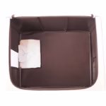 Cutie de Depozitare Pliabila, Flippy, Cu Fereastra si Fermoar Dublu, 66 L, Textil Premium, 50x40x33 cm, Cadru Metalic, Impermeabila, Maro - imagine 6