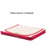 Cutie de Depozitare Pliabila, Flippy, cu Fermoar, 100 L, Textil, 60x42x40 cm, O Fereastra, Cadru Metalic, Suport Baza Stabil din Plastic, imprimeu punctat, Rosu - imagine 2
