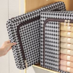 Cutie de Depozitare Pliabila, Flippy, Cu fermoar, 66 L, Textile, 50x40x33 cm, Design Zebra - imagine 5