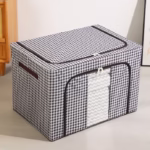 Cutie de Depozitare Pliabila, Flippy, Cu fermoar, 66 L, Textile, 50x40x33 cm, Design Zebra - imagine 7