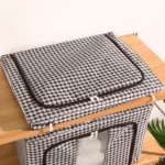 Cutie de Depozitare Pliabila, Flippy, Cu fermoar, 66 L, Textile, 50x40x33 cm, Design Zebra - imagine 8
