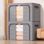 Cutie de Depozitare Pliabila, Flippy, Cu fermoar, 66 L, Textile, 50x40x33 cm, Design Zebra - imagine 10