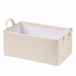 Cutie de Depozitare Tip Cos, Flippy, Material Piele Ecologica, Pliabila, 47x28x20 cm, 26 l, Cadru Metalic, cu Manere, Bej - imagine 10