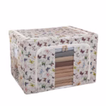 Cutie Depozitare, Flippy, 66L, din Material Textil, 50 x 40 x 33 cm, pentru Haine si Lenjerii, Model Fluturasi, Multicolor - imagine 6
