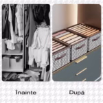 Cutie Depozitare, Flippy, Capac Transparent, Model In Carouri, Model Mediu, Maro - imagine 3