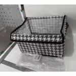 Cutie Depozitare, Flippy, Capac Transparent, Model In Carouri, Model Mic, Maro - imagine 8