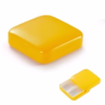 Cutie depozitare medicamente, 2 compartimente, Glisanta, Galben, Patrata, Flippy, Inchidere etans - imagine 4