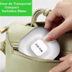 Cutie Depozitare Medicamente, Flippy, 4 Compartimente, Inchidere Etans, Portabila, Patrat, Alb/Gri, PP, 7.6x2.9x7.8 cm - imagine 2